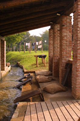 Parco del PO - ricostruzione degli antichi lavatoi