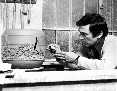 Carlo Zauli al lavoro