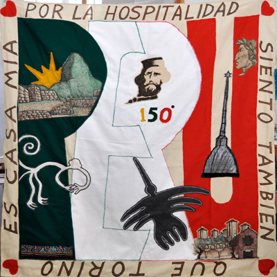 Uno dei lavori in mostra