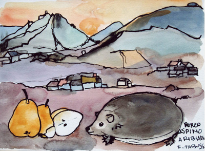 Una delle opere in mostra