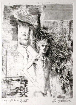 Mario Calandri, Estate, 1971, acquaforte, cm 50x70