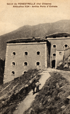 Cartolina d'epoca di Fenestrelle